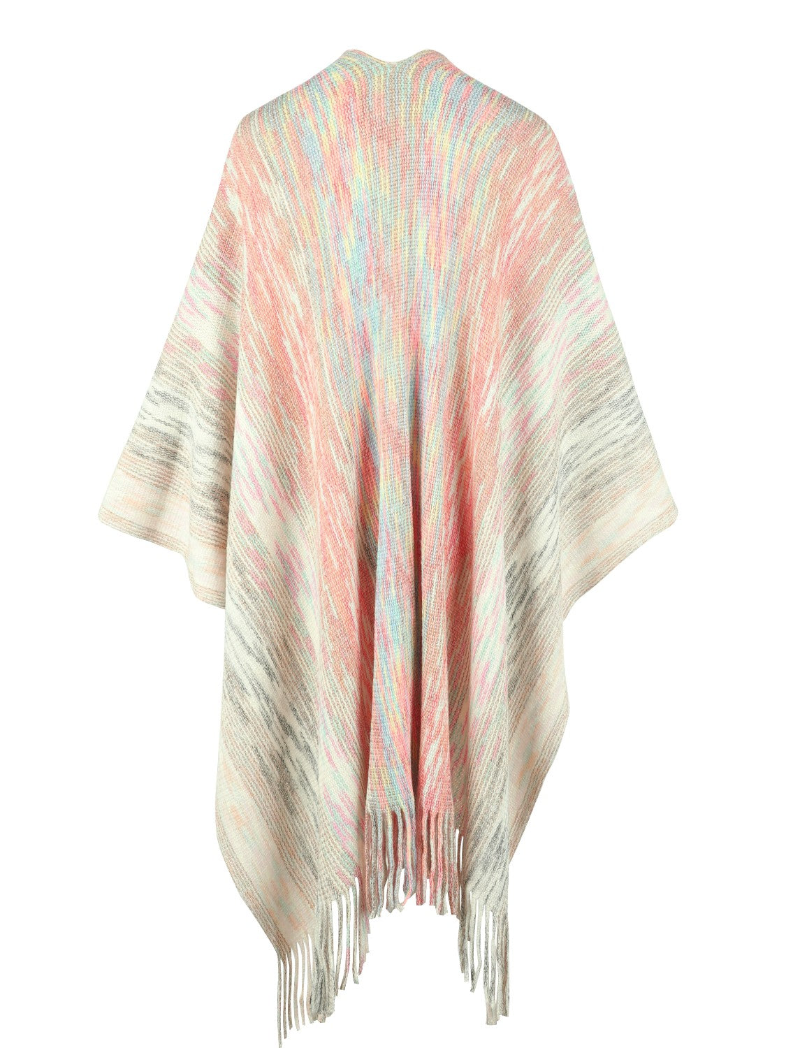 Heathered Fringe Hem Poncho