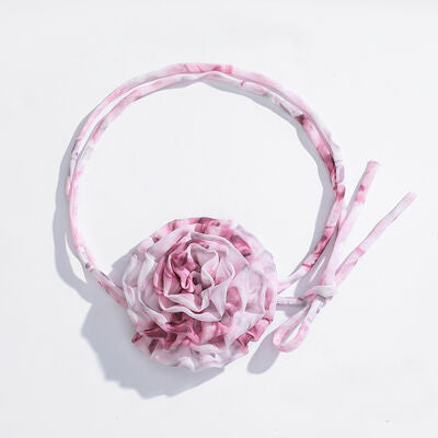 Camellia Flower Tie Choker Necklace