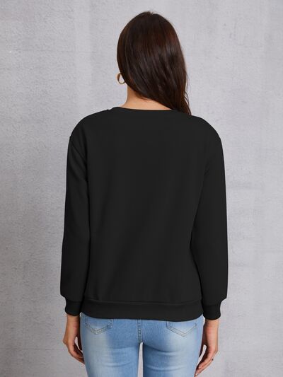 LOVE Round Neck Long Sleeve Sweatshirt