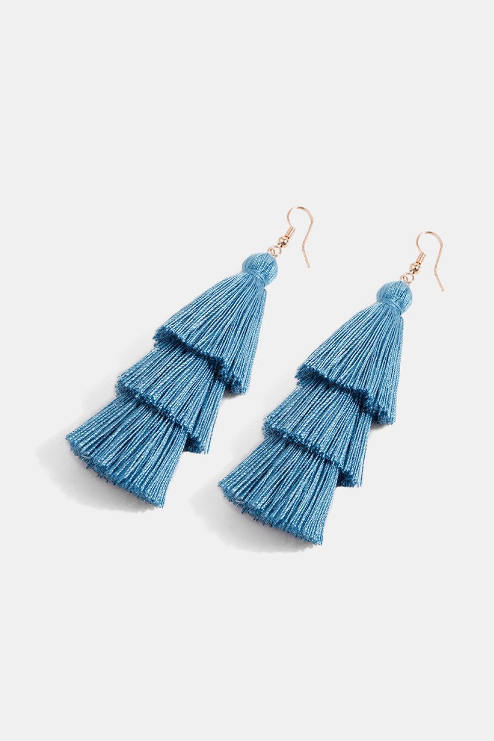 Triple-Layer Tassel Dangle Earrings